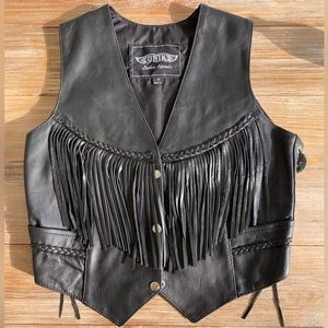 UNIK WOMENS LEATHER VEST size M
